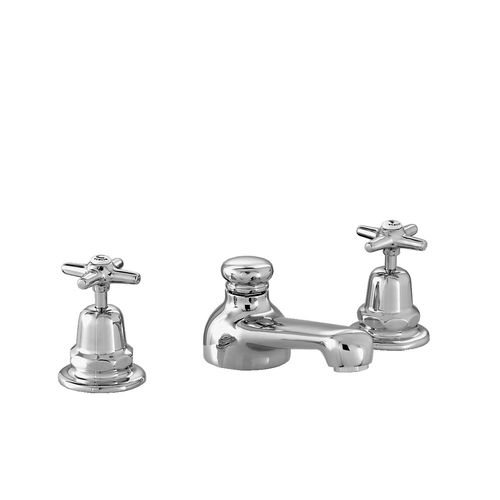 Double-handle shower mixer tap - 3256 - RUBINETTERIE STELLA - for bathtub / countertop / chrome-plated brass