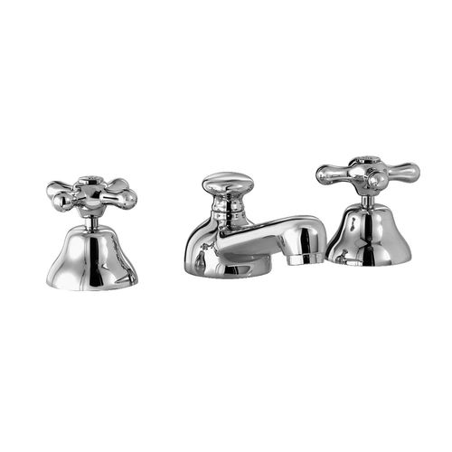 Double-handle washbasin mixer tap - 3224 - RUBINETTERIE STELLA - countertop / chromed metal / bronze