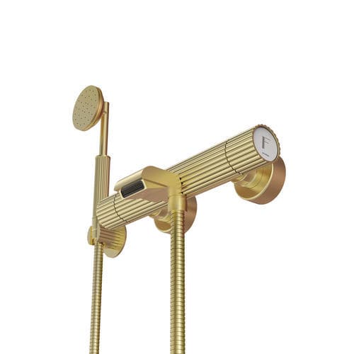 Bathtub double-handle mixer tap - 3267TM304 - RUBINETTERIE STELLA - wall-mounted / brass / bathroom