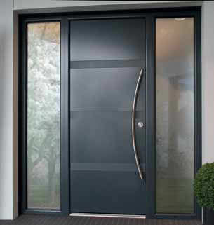Entry door - LATITUDE - FPEE - glass / swing / glazed