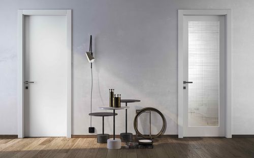 Interior door - 1L - 1V MIRAQUADRA - GAROFOLI - wooden / glass / swing