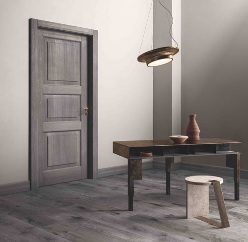 Interior door - 110eLode 3B Stone Oak - GAROFOLI - solid wood / swing / classic