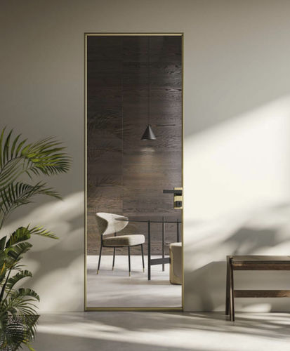 Interior door - Rubia - GAROFOLI - glass / aluminum / swing