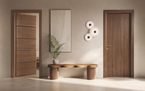 Interior door - Rosia 4R + Verionda 1L3INC - GAROFOLI - solid wood / swing / contemporary