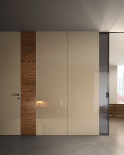 Interior door - BiSystem: Biglass+Biplan - GAROFOLI - glass / sliding / glazed