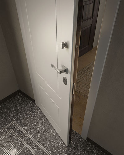 Interior door - SOVRANA: 110 e lode + Miraquadra - GAROFOLI - metal / swing / without glazing