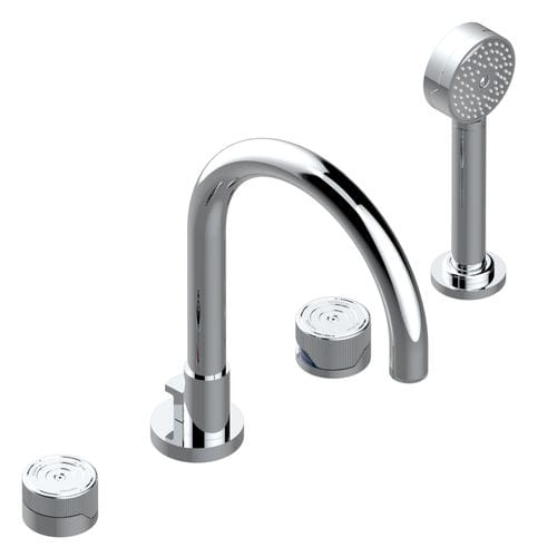 Double-handle bathtub mixer tap - ZOOM.5 - THG Paris - countertop / chromed metal / bathroom
