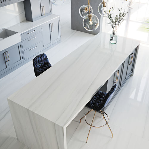 Porcelain stoneware countertop - COVERLAM TOP DUOMO - GRESPANIA CERAMICA - outdoor / white / matte finish