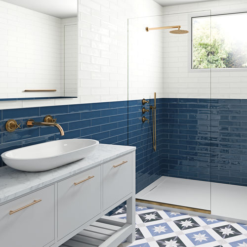 Porcelain stoneware tile - GRACIA - GRESPANIA CERAMICA - embossed / high-gloss / indoor