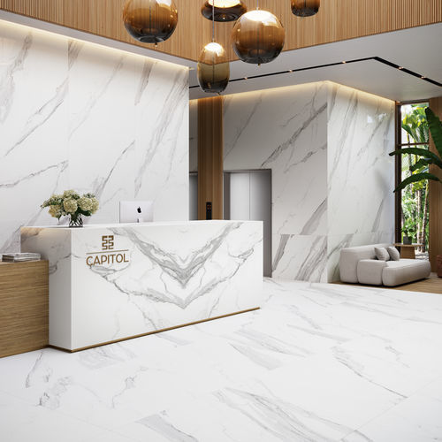 Porcelain stoneware tile - COVERLAM ESTATUARIO EXTRA - GRESPANIA CERAMICA - high-gloss / matte / polished
