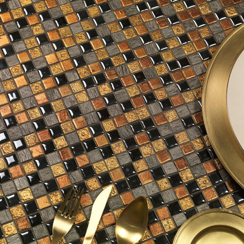 Mosaic look tile - MUSA - GRESPANIA CERAMICA - porcelain stoneware / embossed / high-gloss
