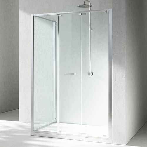 Glass shower enclosure - JUNIOR : GM+GF  - VISMARAVETRO - fixed / with folding door / corner