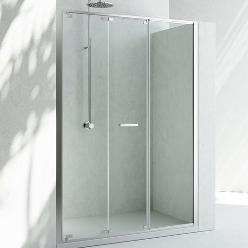 Glass shower enclosure - JUNIOR : GM - VISMARAVETRO - with folding door / for alcoves / home