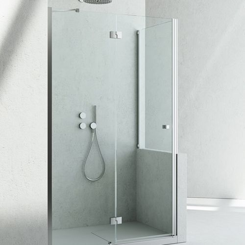 Glass shower cubicle - SINTESI : SN+SP - VISMARAVETRO - with pivot door / rectangular / clear glass