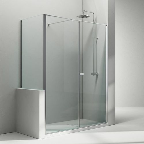 Glass shower cubicle - K2+KP - VISMARAVETRO - with pivot door / fixed / rectangular