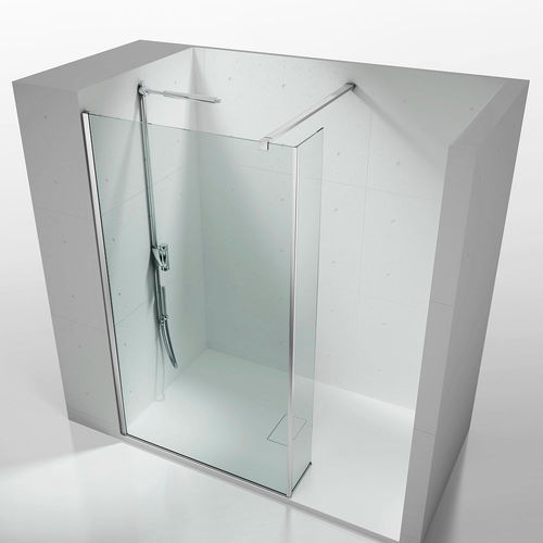 Fixed shower screen - SK-IN : SK+SZ NICHE - VISMARAVETRO - straight / corner / tempered glass