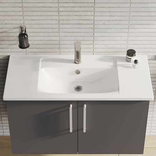 Countertop washbasin - INTEGRA - VitrA - ceramic / rectangular / 1-hole
