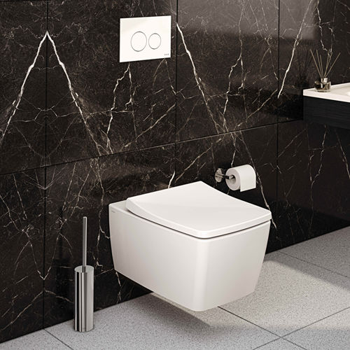 Brass toilet brush holder - ORIGIN - VitrA - floor-mounted / black / chrome