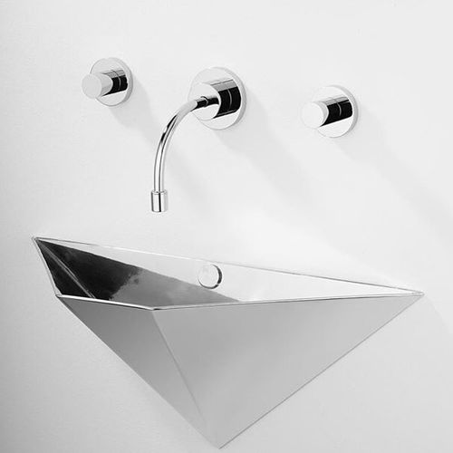 Double-handle washbasin mixer tap - N/M0-B1-00 - VOLEVATCH - wall-mounted / metal / bathroom