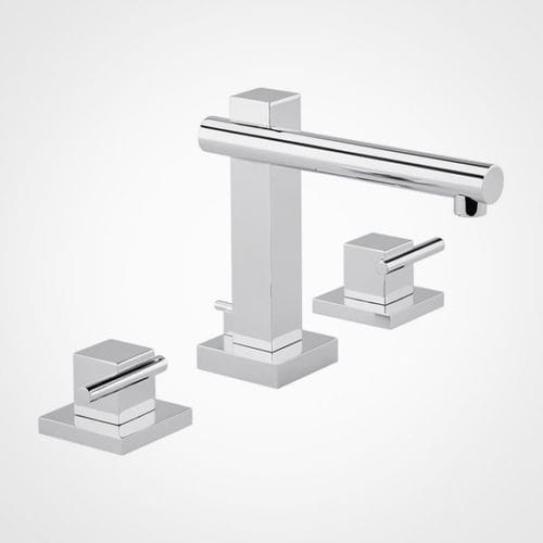 Double-handle washbasin mixer tap - S/D4-E1-P1 - VOLEVATCH - deck mounted / metal / indoor