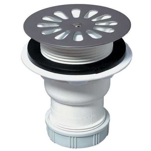Chrome steel shower drain - 30720432 - WIRQUIN