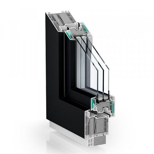 Glass window - 88 PROSTRATOTEC - KÖMMERLING - steel / sash / double-glazed