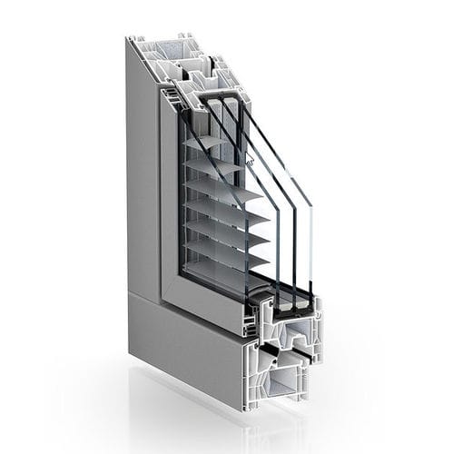 Aluminum window profile - 76 CENTRE SEAL ADDON - KÖMMERLING - PVC / PVC-U / acoustic