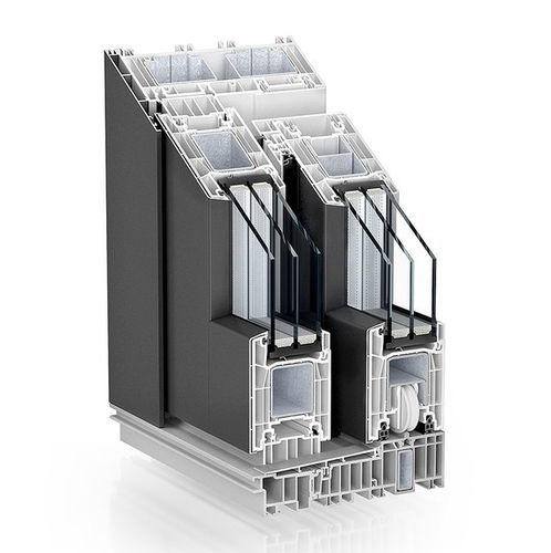 Aluminum sliding system - PREMIDOOR 76 ALUCLIP - KÖMMERLING - door / glass door / home