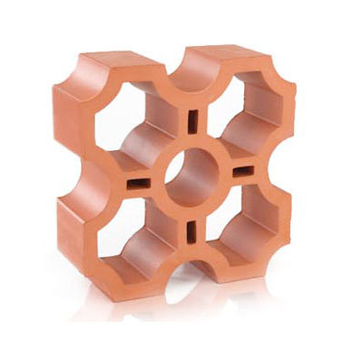 Partition wall brick - STAR - Cerámica La Escandella - lattice / red