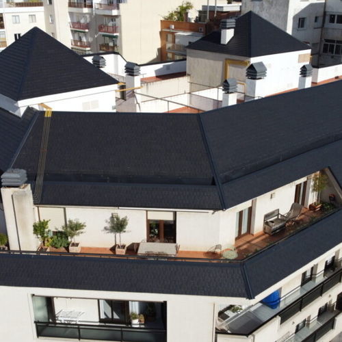 Flat roof tile - H-SELECTION VISUM3 - Cerámica La Escandella - ceramic / small / red