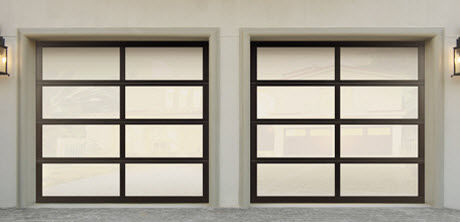 Sectional garage door - 8850 - WAYNE DALTON - aluminum / automatic