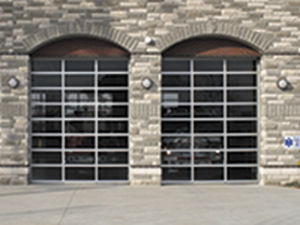 Sectional industrial door - 451 - WAYNE DALTON - aluminum / glazed