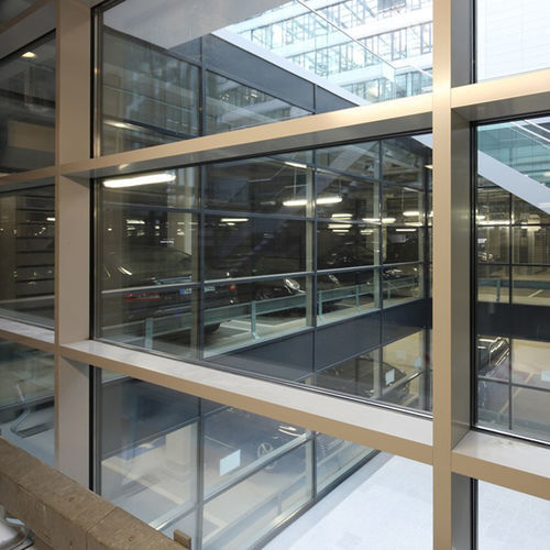 Flame-resistant partition - WICLINE 75 FP  - WICONA - fixed / aluminum / commercial