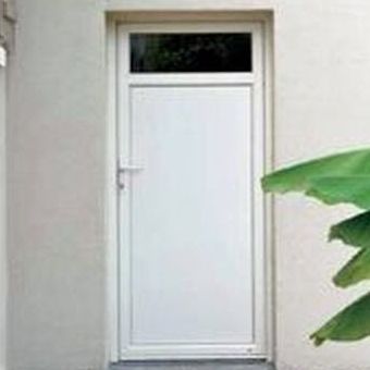 Service door - PVC TRYBA - TRYBA - wooden / swing / without glazing