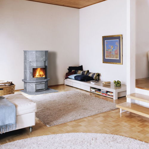 Wood heating stove - TU1030/5D - TULIKIVI - floor-mounted / corner / traditional