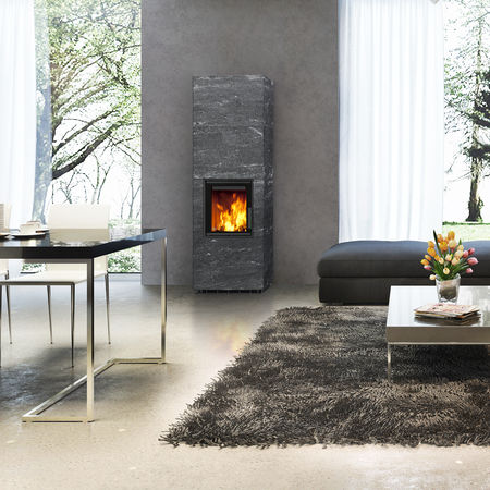 Wood heating stove - KAMMI - TULIKIVI - contemporary / soapstone