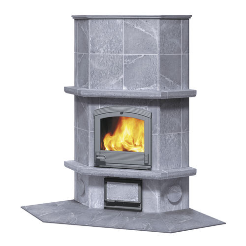 Wood heating stove - KTU1410/1  - TULIKIVI - corner / traditional / steatite