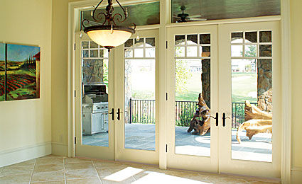 Swing French door - SMOOTH-STAR®  - THERMA-TRU DOORS - fiberglass / double-glazed
