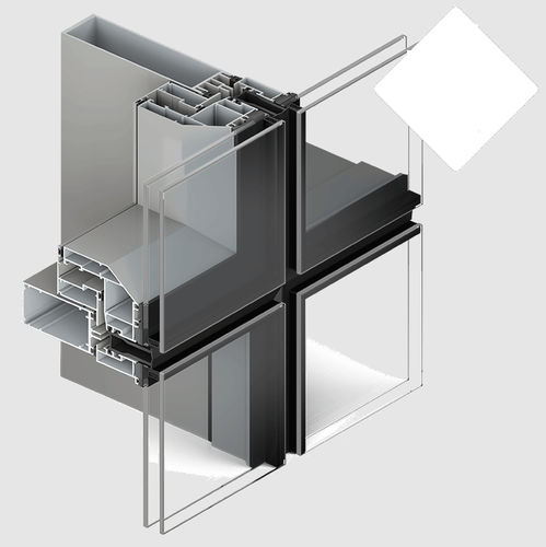 Panel curtain wall - SSG - TECHNAL - aluminum and glass / decorative ...