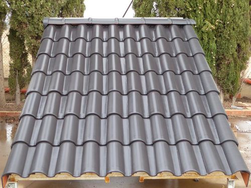Portuguese roof tile - TB-10 - Tejas Borja S.A.U. - PV / clay / black
