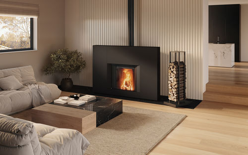 Wood-burning fireplace - MICROMEGA READY-TO-FIT - Stûv - built-in / wall / Single-sided
