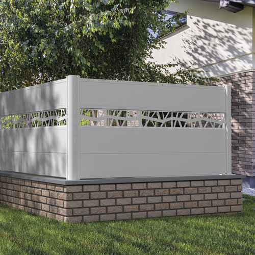 Louvered fence - Gamme SIGNATURE - Helvetica CL 255 - SIB - garden / thermo-lacquered aluminum / contemporary