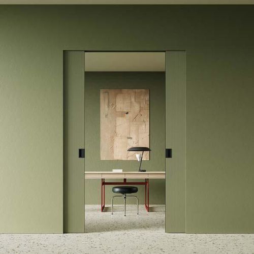 Entry door - MONTEFELTRO - SCRIGNO - cement / pivoting / contemporary