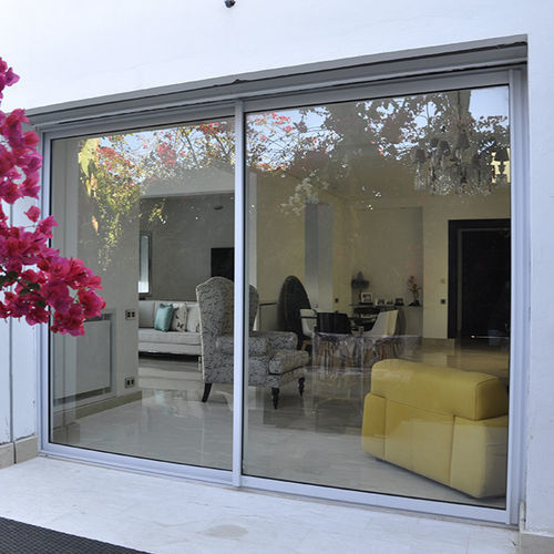 Sliding patio door - 2600L/S - Sepalumic - aluminum / double-glazed / double leaf
