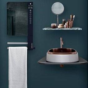 Electric towel radiator - TELIA - ATLANTIC - 1800 w / contemporary / metal