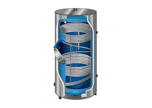 Solar hot water cylinder - CORFLOW - ATLANTIC - floor / vertical / commercial