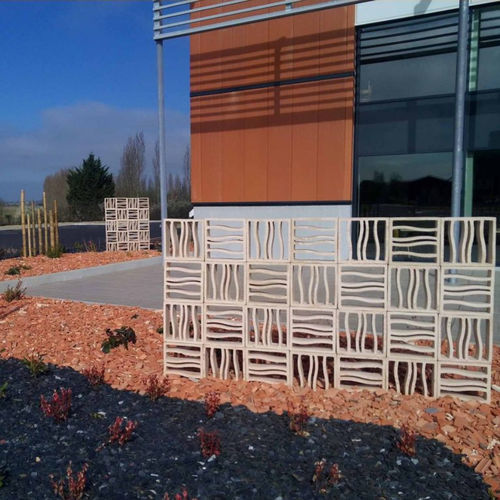 Terracotta screen wall - TRAMONTANE - RAIRIES MONTRIEUX - outdoor / customizable / sustainable