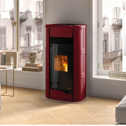 Pellet heating stove - ANNA 9 - PALAZZETTI LELIO - 9 kW / 12 kW / floor-mounted