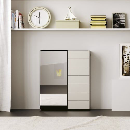Pellet heating stove - DENISE - PALAZZETTI LELIO - 5 kW...10 kW / free-standing / contemporary
