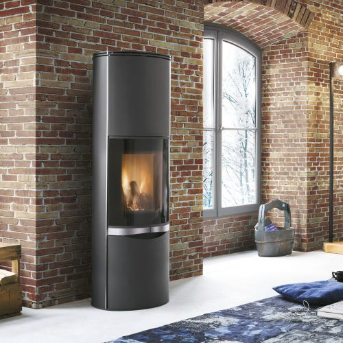 Wood heating stove - ERICA - PALAZZETTI LELIO - 5 kW...10 kW / floor-mounted / contemporary